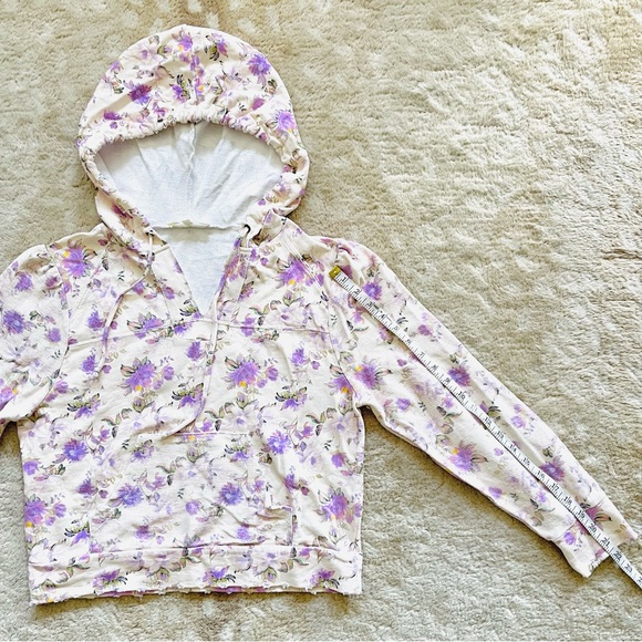 Kirby Distressed Floral-Print Cotton-Jersey Hoodie In Ultra Violet Size Small - Picture 6 of 11